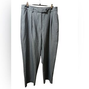 Primark Gray Pinstripe High Waist Dress Pants